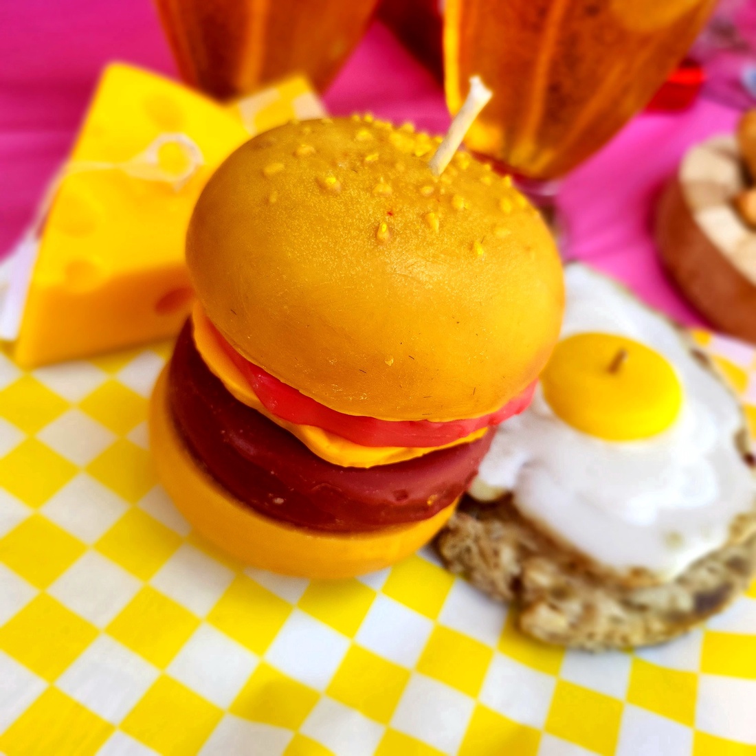 Lumânare Hamburger, The Real Deal - casă & stil de viață - lumânări, parfumuri, arome - felinar cu lumânare - Artynos.ro