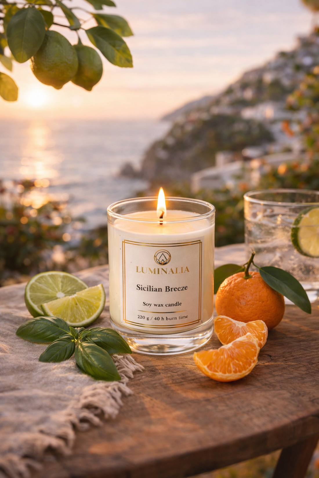 Lumanare 220g Sicilian Breeze - casă & stil de viață - lumânări, parfumuri, arome - ceară parfumată - Artynos.ro