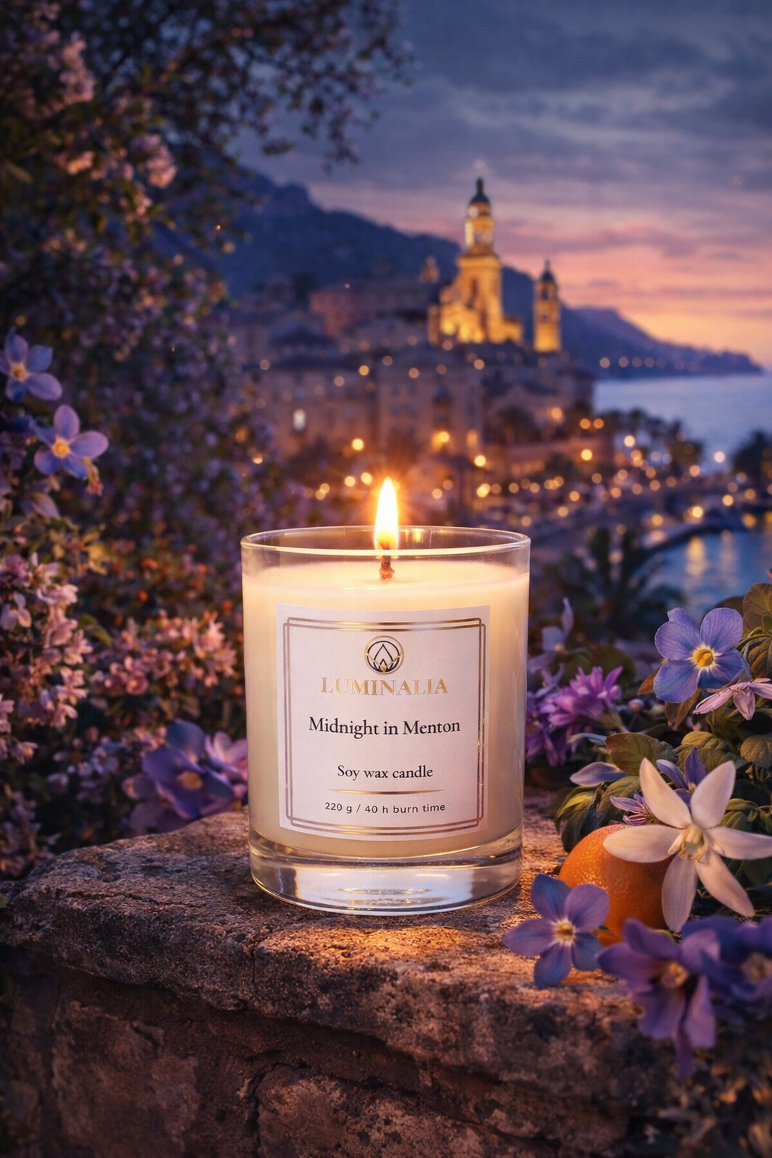 Lumanare 220g Midnight in Menton  - casă & stil de viață - lumânări, parfumuri, arome - ceară parfumată - Artynos.ro