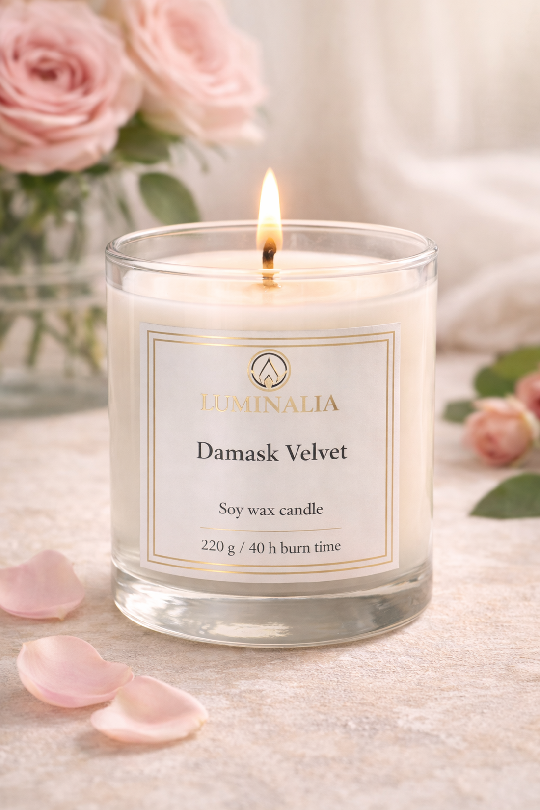 Lumanare 220g Damask Velvet  - casă & stil de viață - lumânări, parfumuri, arome - felinar cu lumânare - Artynos.ro