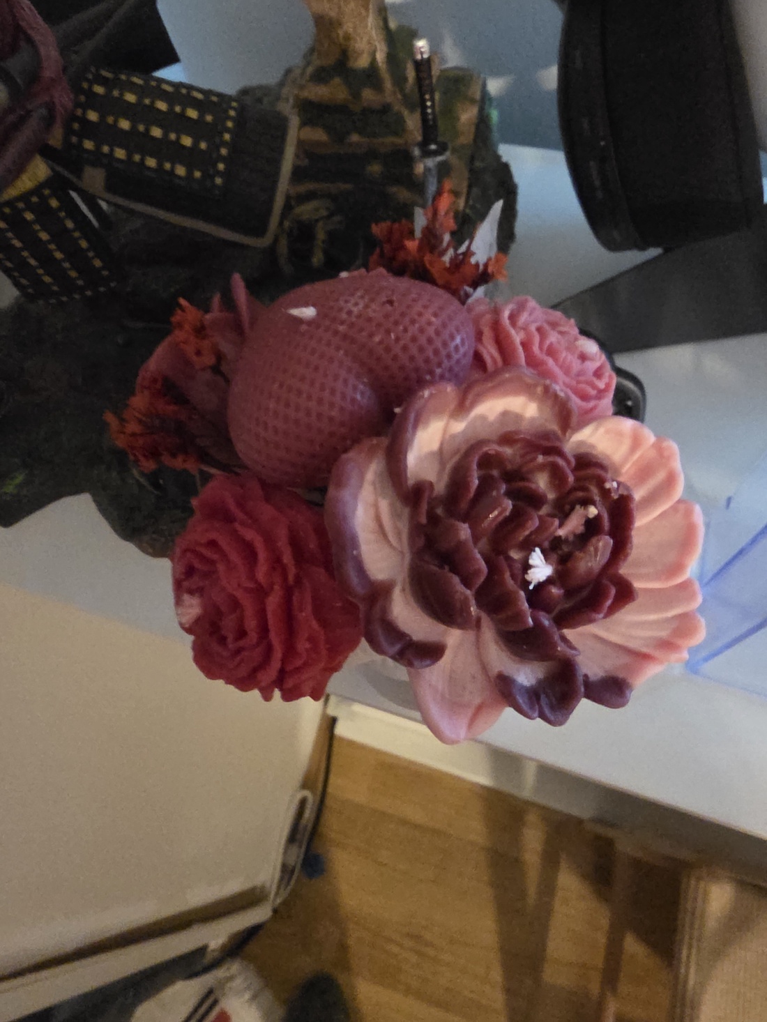 Aranjament floral  - accessorii și unelte - materie primă mixtă - lumânare - Artynos.ro