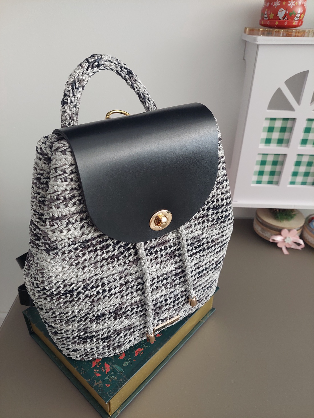 Rucsac crosetat - genți și portofele - genți de mână și umăr - geantă casual - Artynos.ro