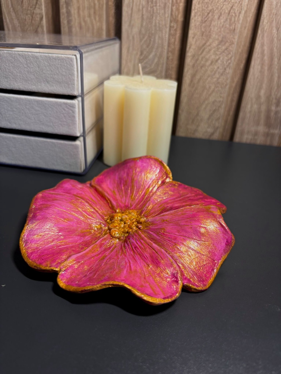 Tavita handmade pentru bijuterii sau decor in forma de floare - bijuterii - suporturi și cutii de bijuterii - cutii de bijuterii - Artynos.ro