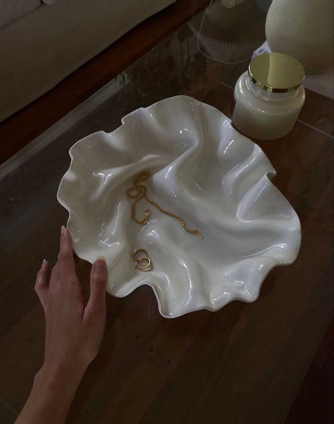 Bol/Tavita handmade din lut pentru bijuterii sau decor - bijuterii - suporturi și cutii de bijuterii - cutii de bijuterii - Artynos.ro