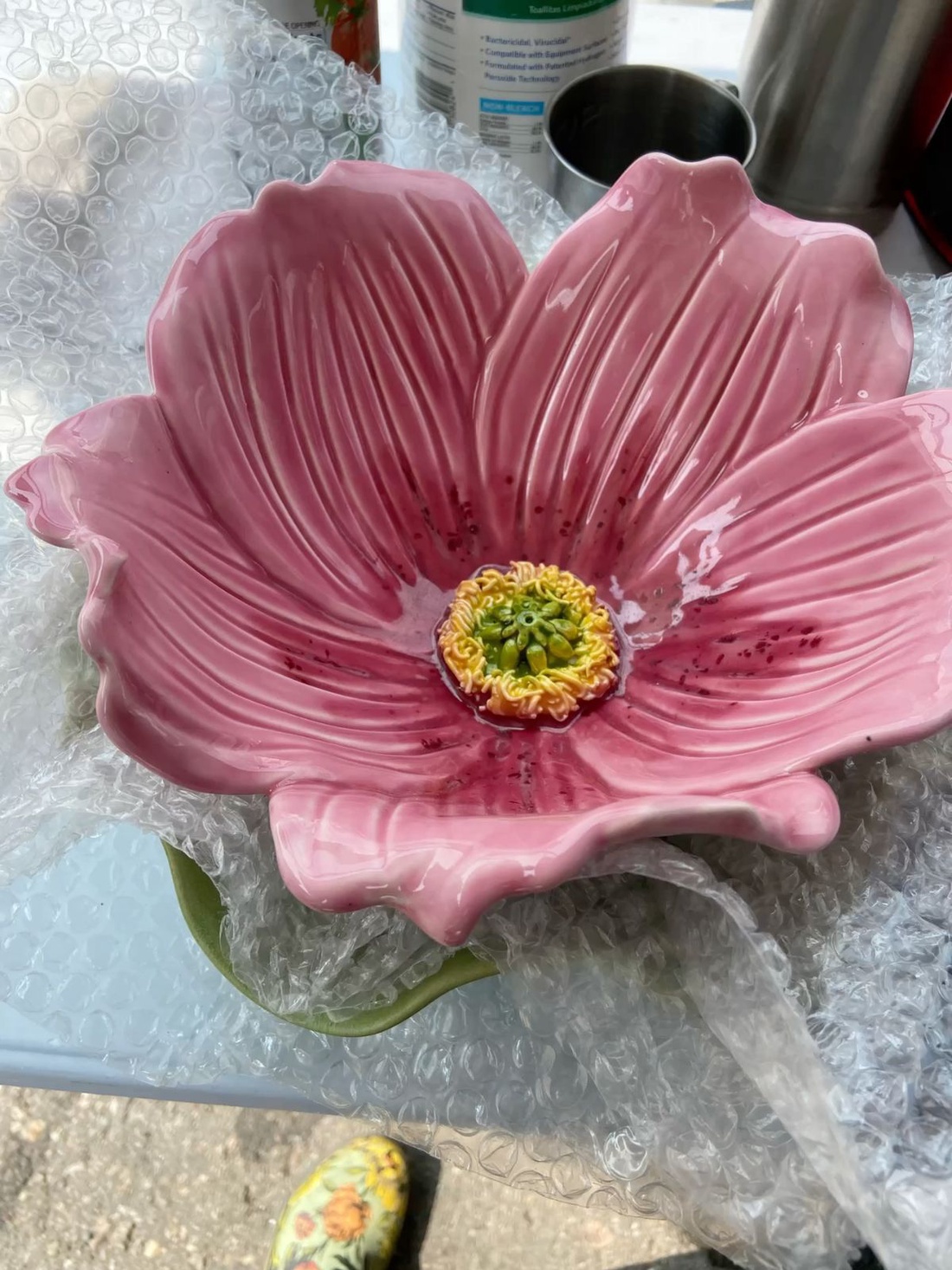 Bol floral handmade din lut pentru bijuterii sau decor - casă & stil de viață - decorațiuni de casă - decorațiuni de masă și rafturi - decorațiuni de masă - Artynos.ro