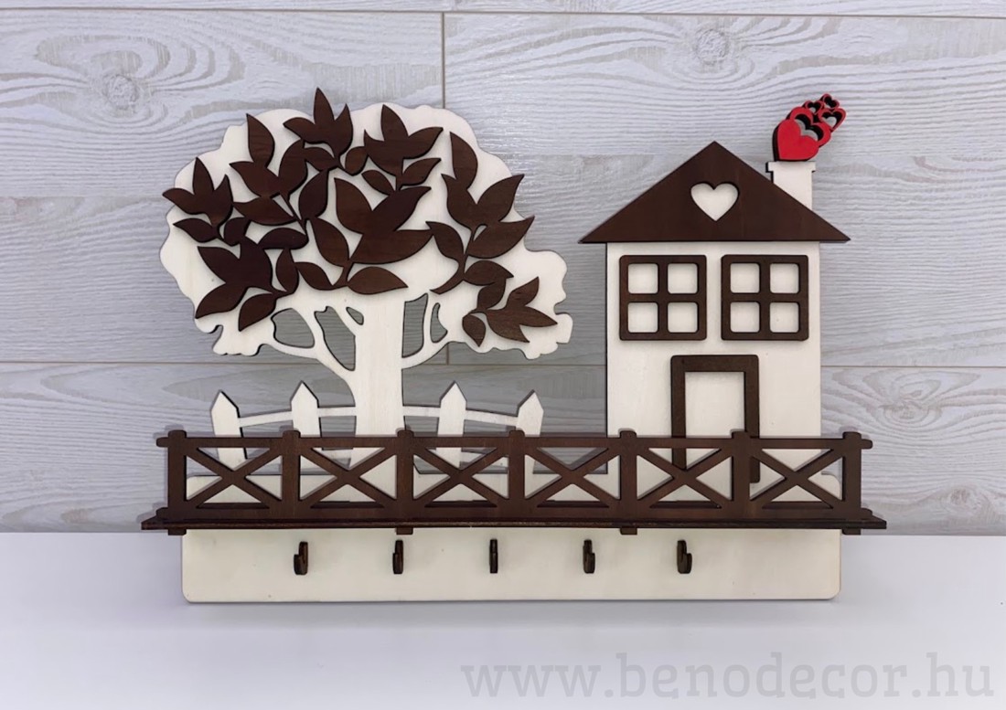 Breloc de perete DIY - cu gard și lemn -  - Artynos.ro