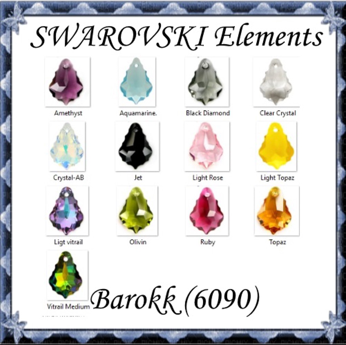 Bijuterii: Swarovski baroque 16mm în mai multe culori -  - Artynos.ro