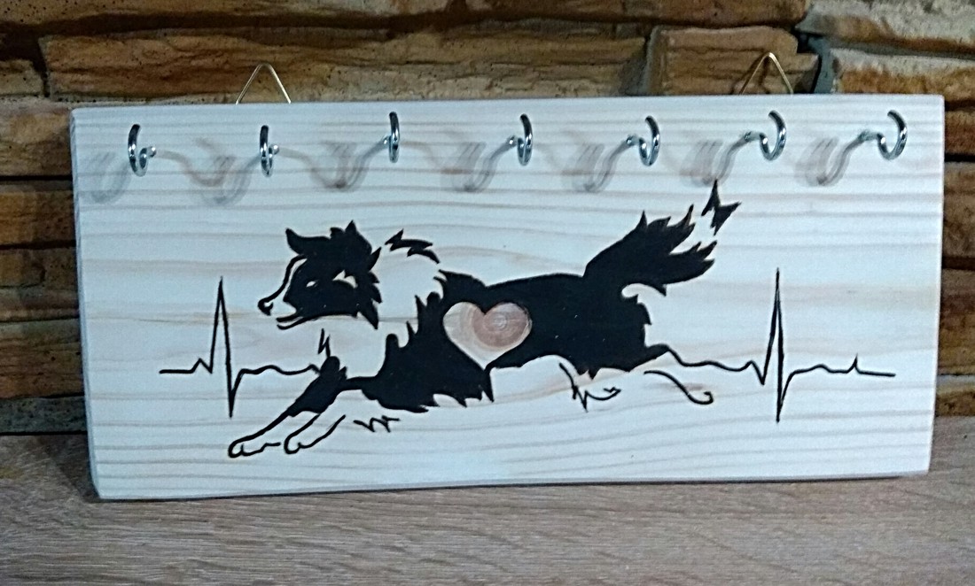 Collie de frontieră handcrafted breloc de perete - - Artynos.ro Collie de frontieră handcrafted breloc de perete - - Artynos.ro
