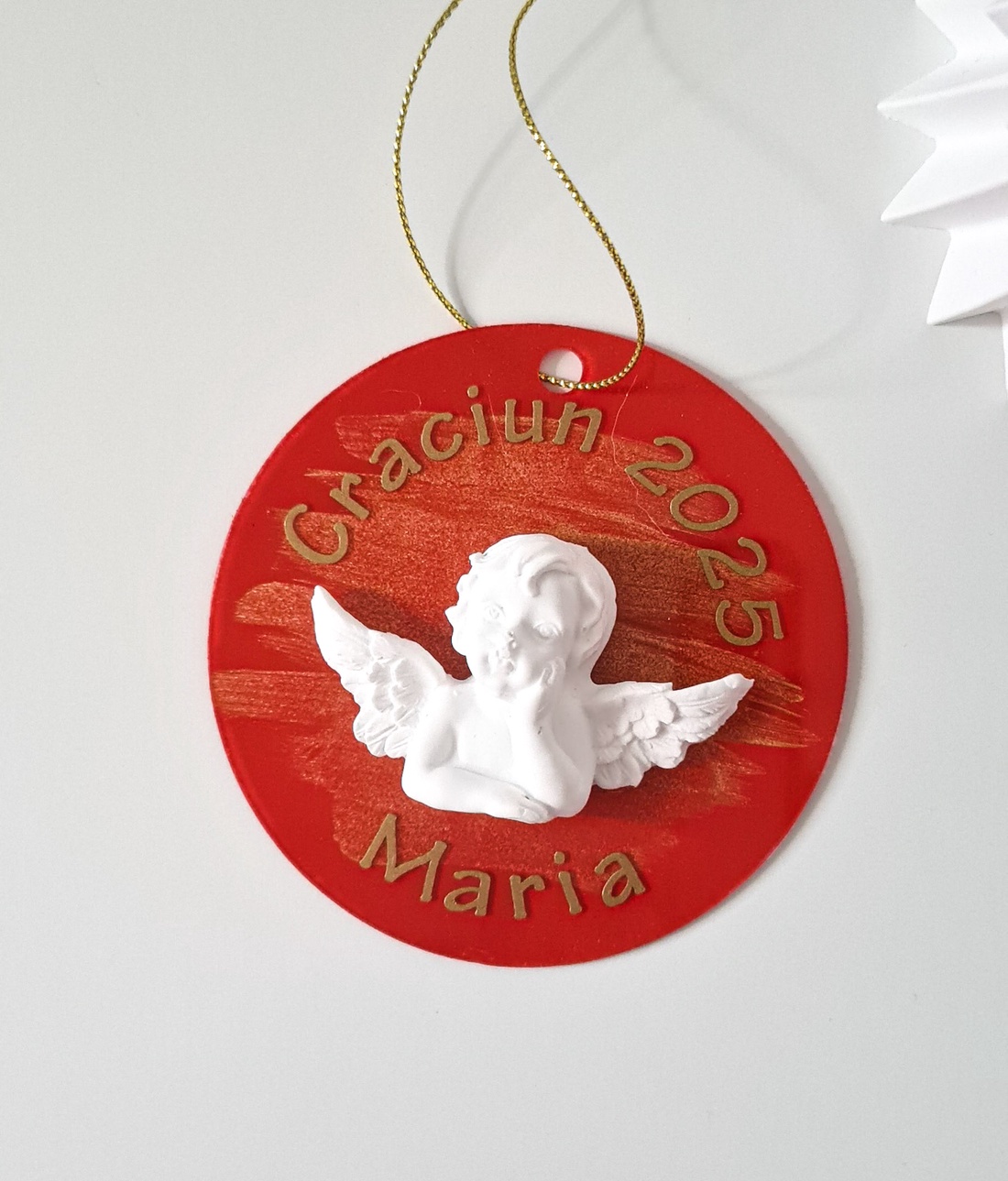 Glob plexiglass personalizat - crăciun - decorațiuni de crăciun de casă - figurine pentru pomul de crăciun - Artynos.ro