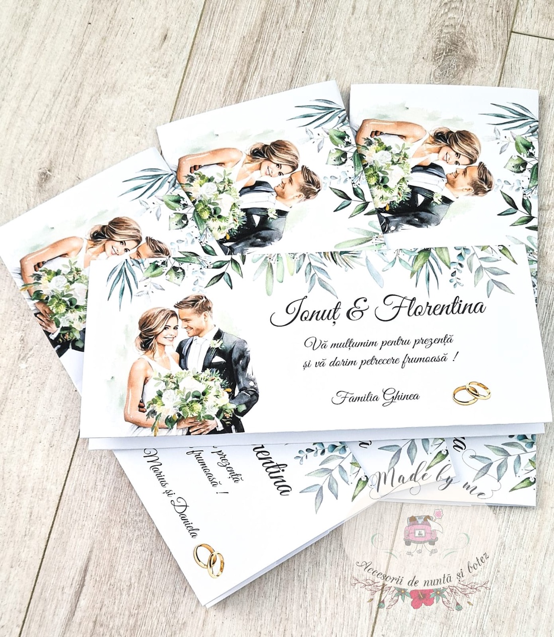 Plic de bani nunta cu miri - accesorii nuntă - amintiri și cadouri de nuntă - cadou nuntă - plic de bani, card - Artynos.ro