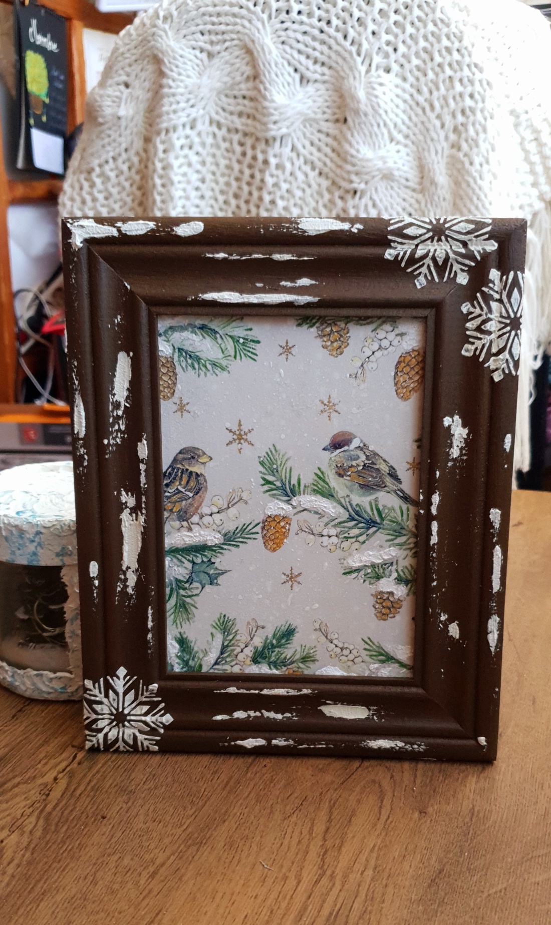 Iarna intr-o ramă  - casă & stil de viață - decorațiuni de casă - decorațiuni de pereți - placă decorativă - Artynos.ro