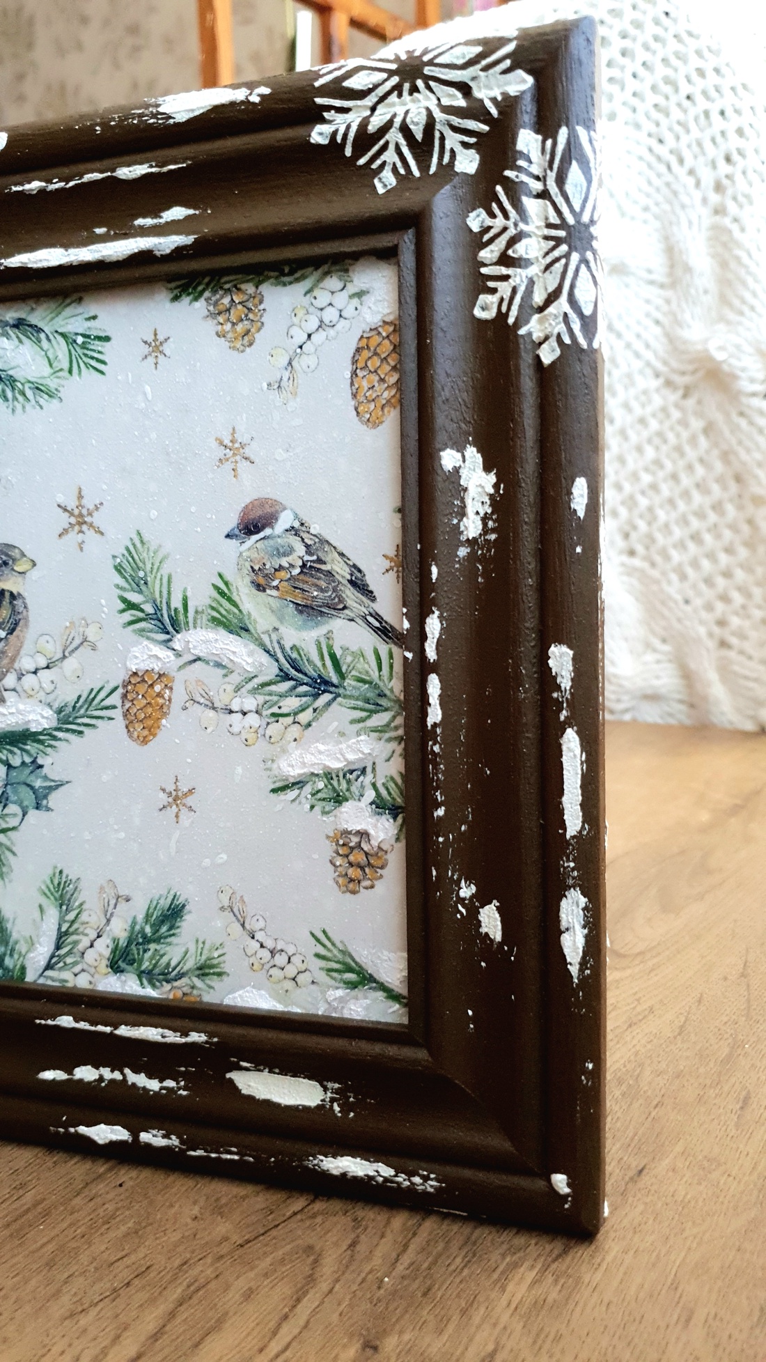 Iarna intr-o ramă  - casă & stil de viață - decorațiuni de casă - decorațiuni de pereți - placă decorativă - Artynos.ro