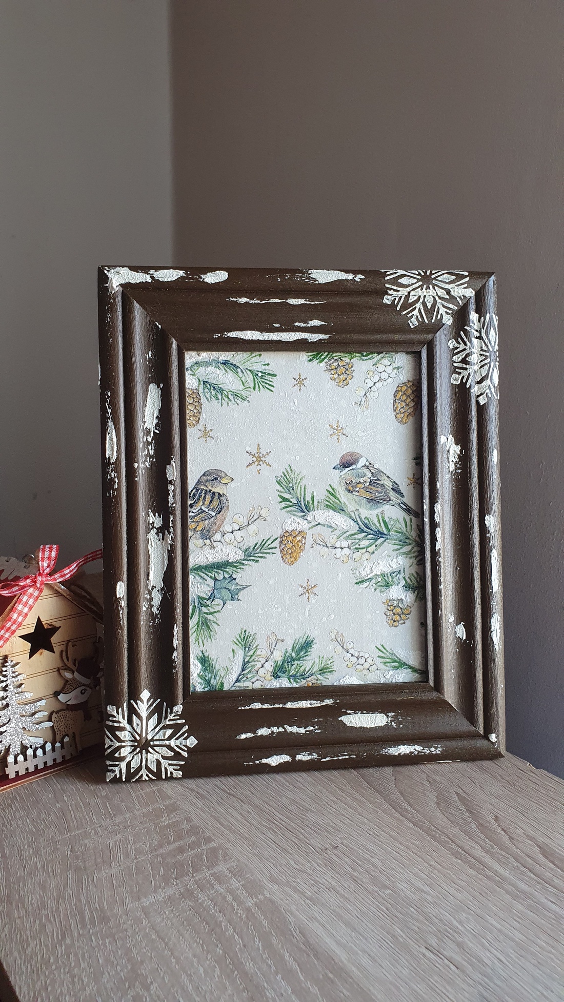 Iarna intr-o ramă  - casă & stil de viață - decorațiuni de casă - decorațiuni de pereți - placă decorativă - Artynos.ro