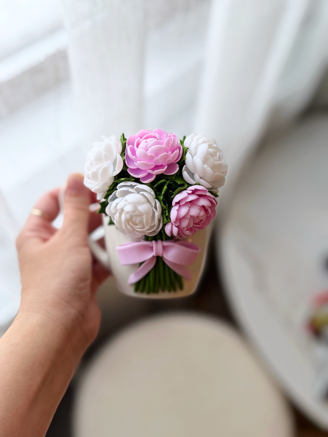 Cana cu bujori - casă & stil de viață - echipamente de bucătărie - accesorii de servire - căni - Artynos.ro