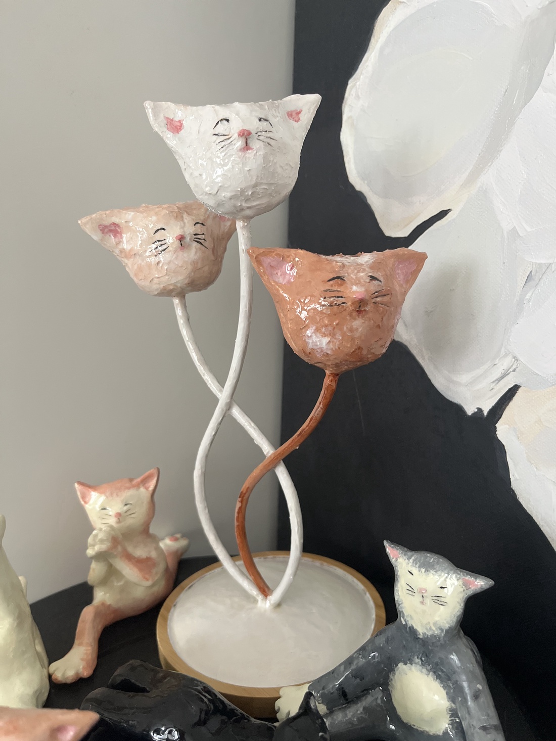 Pisicute decorative - arte vizuale și accesorii  - sculptură - sculpturi și figurine din ceramică - Artynos.ro