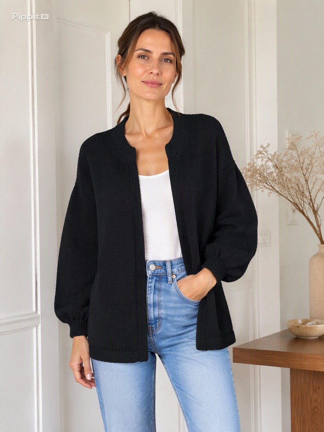 Cardigan dama tricotat - îmbrăcăminte și modă - haine damă - jachetă de femei - Artynos.ro
