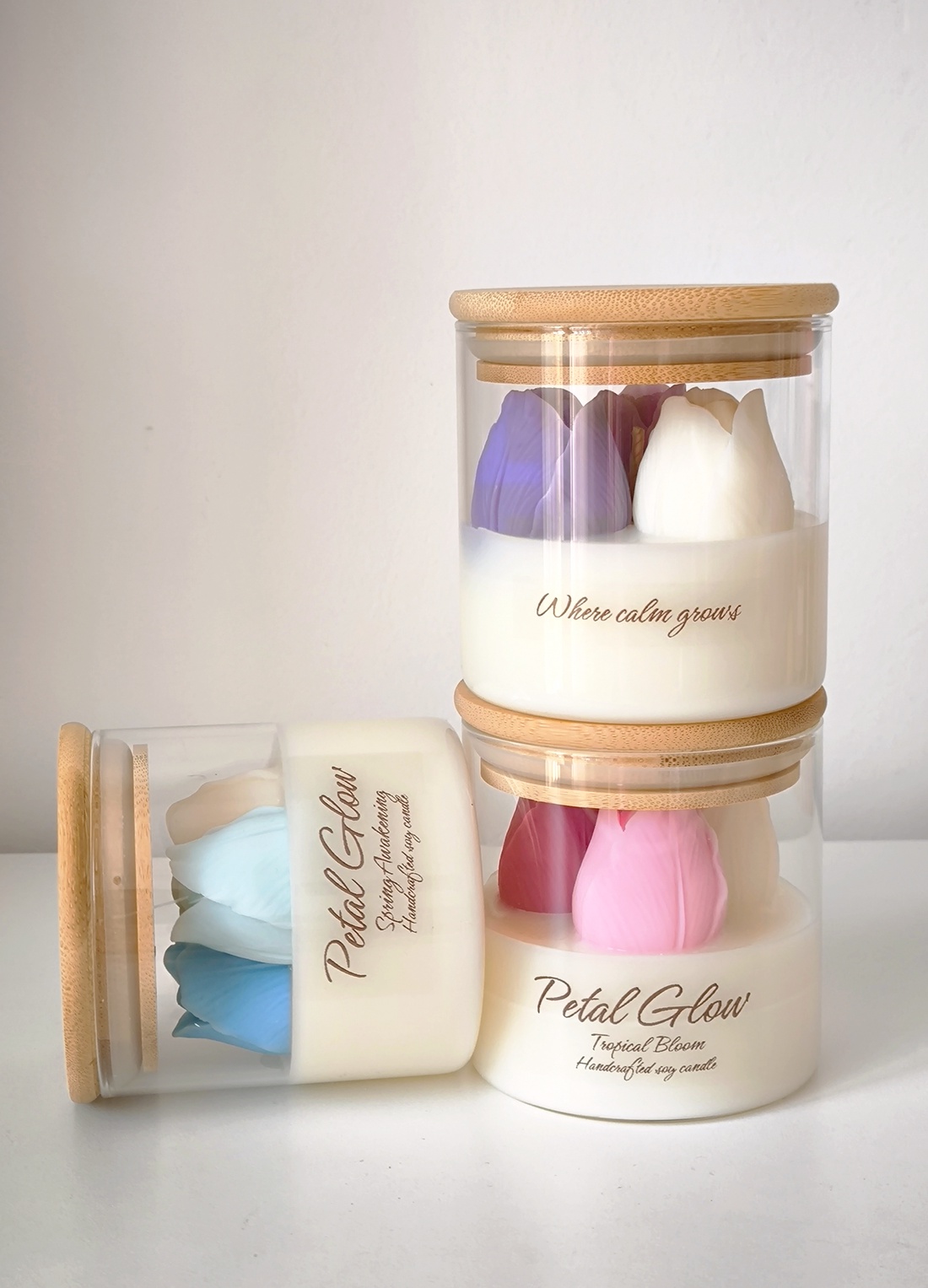 Lumânare Petal Glow  - casă & stil de viață - lumânări, parfumuri, arome - ceară parfumată - Artynos.ro