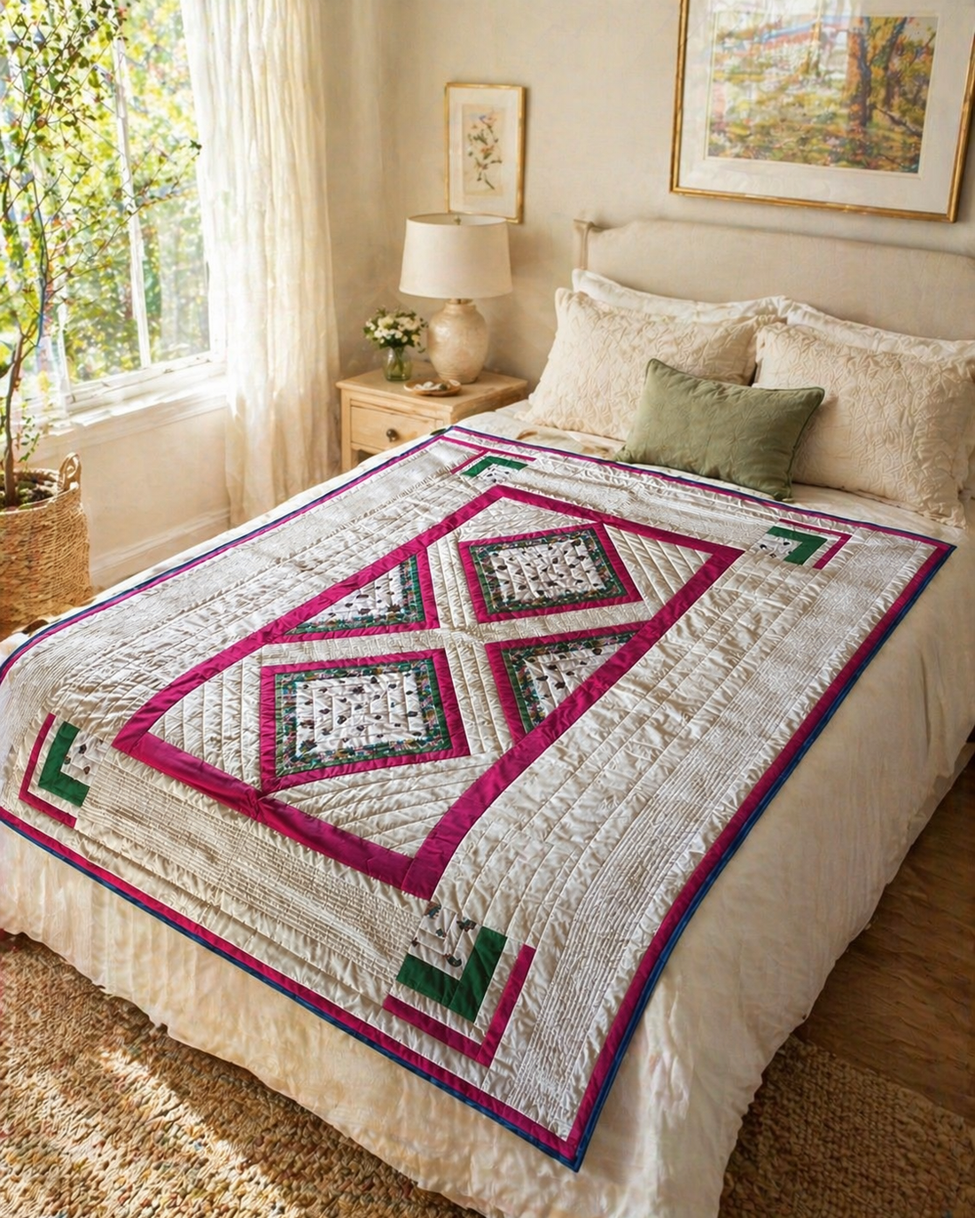 Cuvertura Patchwork Rosewood  - casă & stil de viață - textile de casă - cuvertură de pat - Artynos.ro