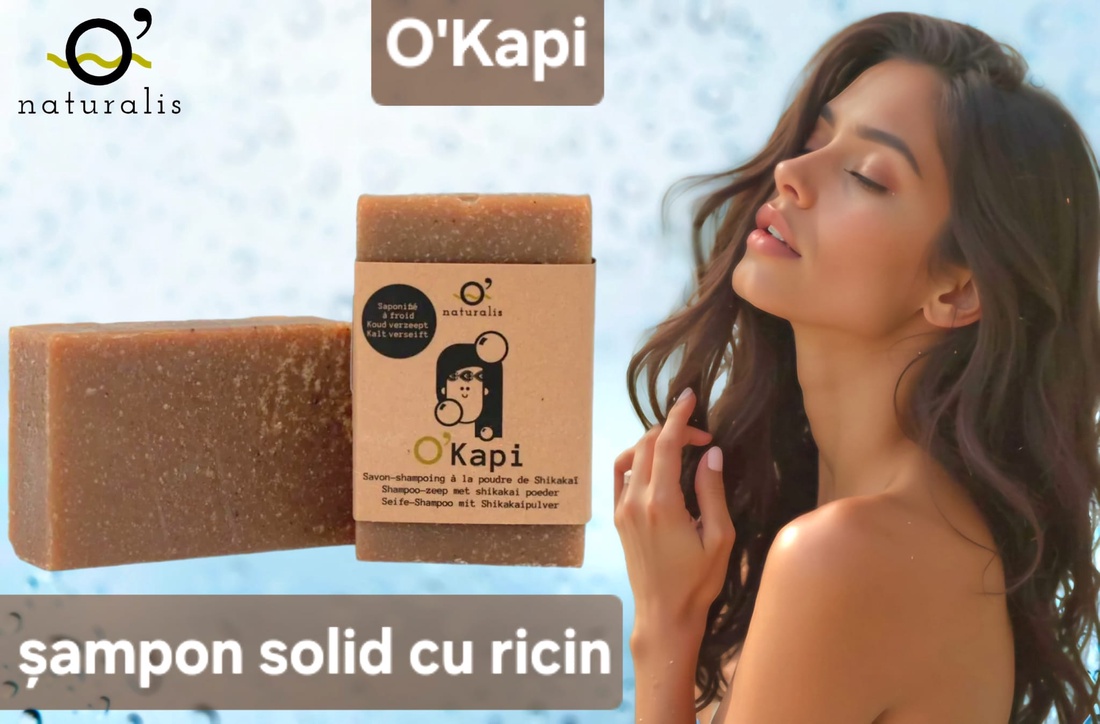 OKapi Sampon solid cu Shikakai si ulei de ricin, fortifica firul de par si il descurca, pentru toate tipurile de par, O - baie și frumusețe - șampoane naturale - Artynos.ro