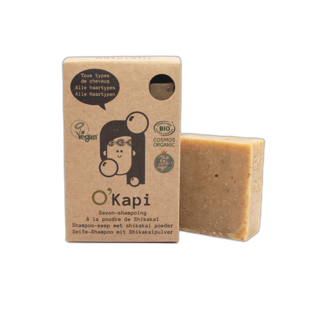 OKapi Sampon solid cu Shikakai si ulei de ricin, fortifica firul de par si il descurca, pentru toate tipurile de par, O - baie și frumusețe - șampoane naturale - Artynos.ro