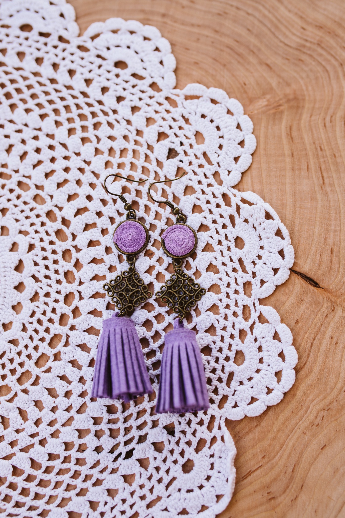 Cercei cu ciucuri - bijuterii - cercei - cercei lungi - Artynos.ro