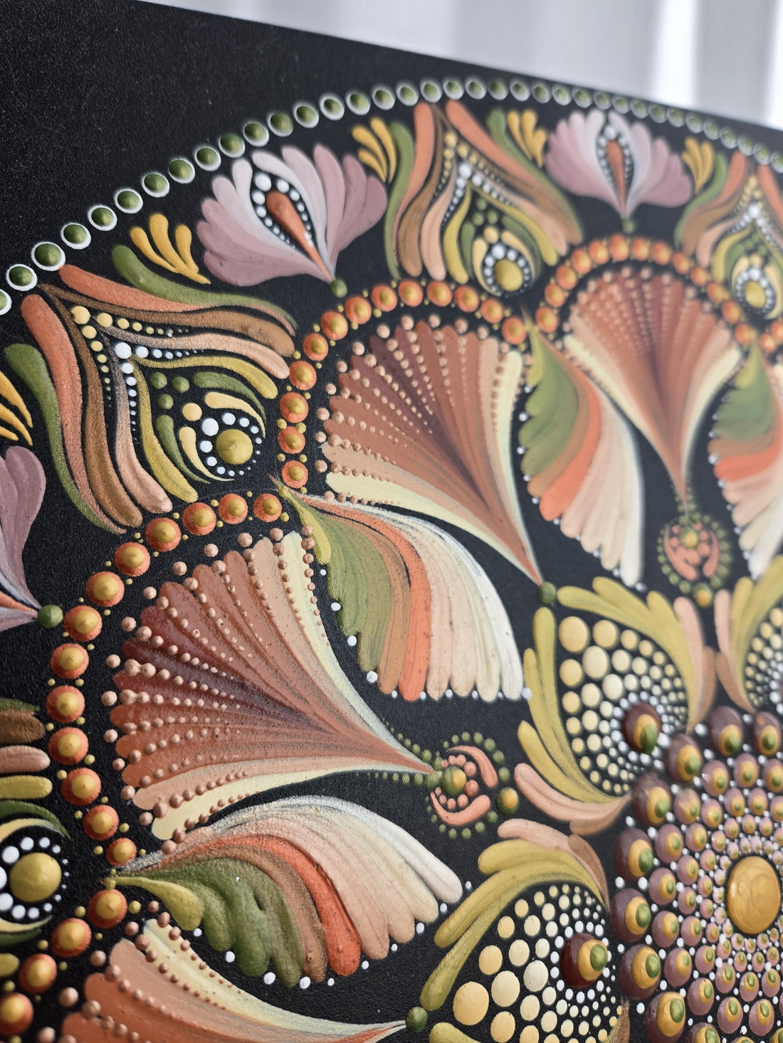 Armonia Pământului � mandală pictată manual, artă decorativă premium - casă & stil de viață - decorațiuni de casă - decor spiritual - mandala - Artynos.ro