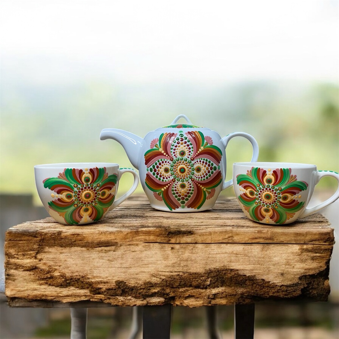 Set pentru ceai - Mandala - casă & stil de viață - echipamente de bucătărie - accesorii de depozitare  - cutie ceai și cafea - Artynos.ro