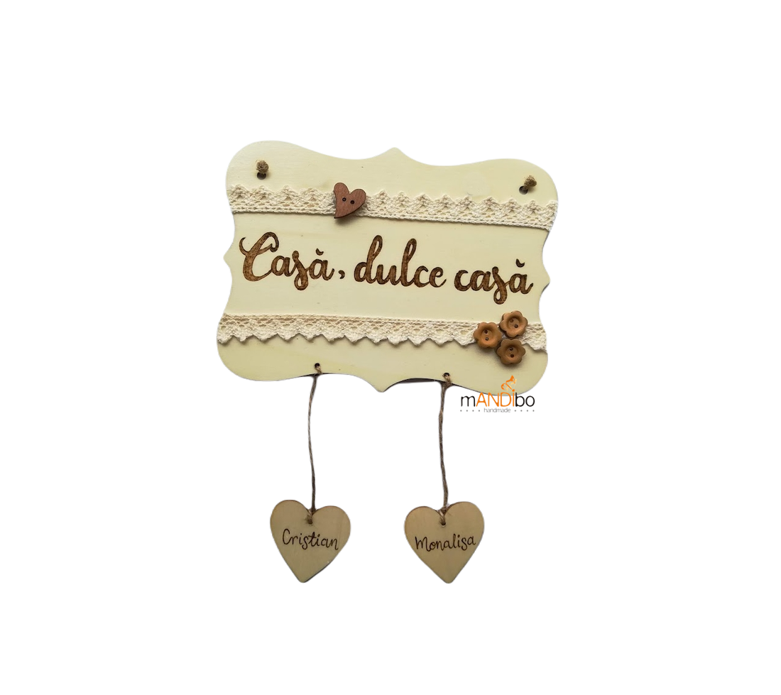 Tabliță pirogravată personalizabilă- Casă, dulce casă - casă & stil de viață - accesorii pentru decorat casa - decorațiuni de pereți, decorațiuni suspendate - decorațiuni suspendate - Artynos.ro Tabliță pirogravată personalizabilă- Casă, dulce casă - casă & stil de viață - accesorii pentru decorat casa - decorațiuni de pereți, decorațiuni suspendate - decorațiuni suspendate - Artynos.ro