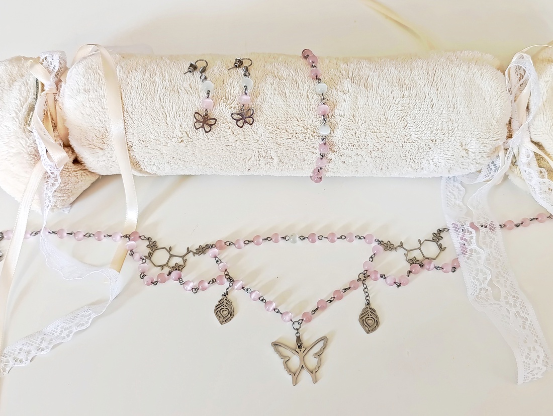 Softness � Set bijuterii unicat din cat�s eye � colier, cercei și brățară - bijuterii - seturi de bijuterii - Artynos.ro