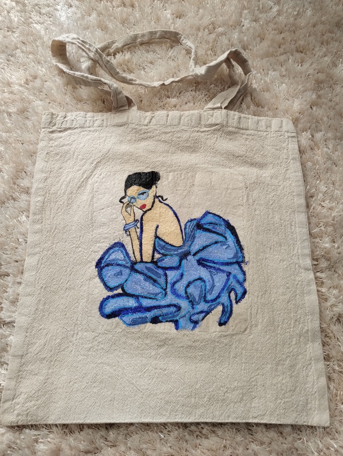 Sacoșă femeie în albastru - geantă și husă - geantă pentru cumpărături - geantă shopper, geantă tote, geantă textilă - Artynos.ro Sacoșă femeie în albastru - geantă și husă - geantă pentru cumpărături - geantă shopper, geantă tote, geantă textilă - Artynos.ro
