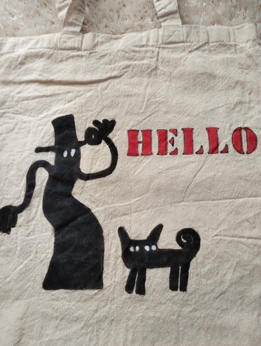 Sacoșă Bau Bau cu pisica - geantă și husă - geantă pentru cumpărături - geantă shopper, geantă tote, geantă textilă - Artynos.ro Sacoșă Bau Bau cu pisica - geantă și husă - geantă pentru cumpărături - geantă shopper, geantă tote, geantă textilă - Artynos.ro