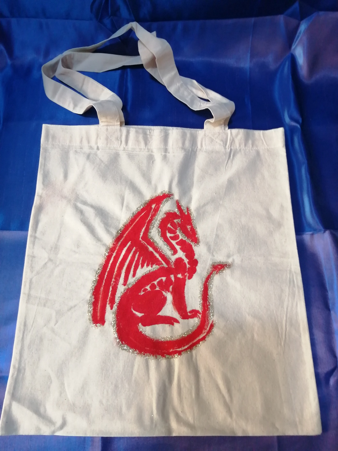 Sacoșă dragon roșu - genți și portofele - geantă pentru cumpărături - totebaguri - Artynos.ro