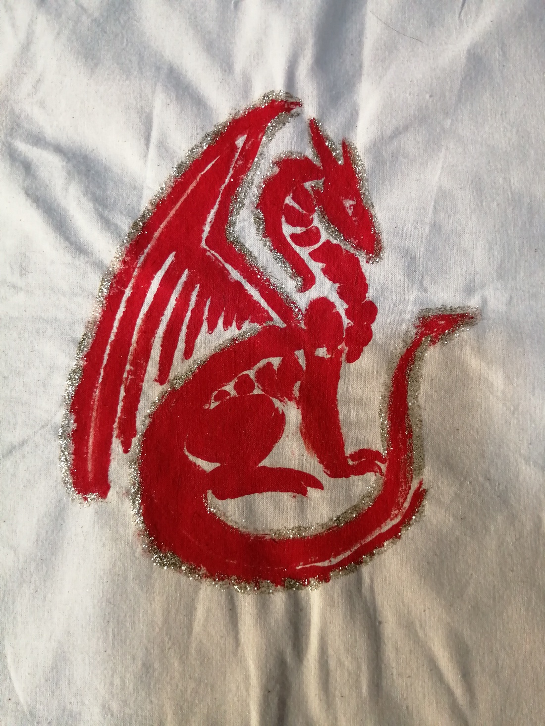 Sacoșă dragon roșu - genți și portofele - geantă pentru cumpărături - totebaguri - Artynos.ro