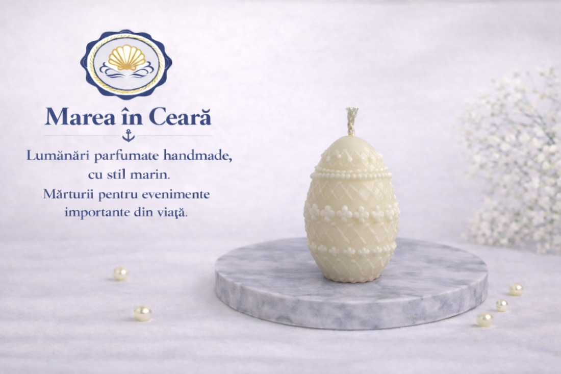 Lumânare decorativă Ou Fabergé � handmade  Marea în Ceară - casă & stil de viață - lumânări, parfumuri, arome - lumânări artizanale - Artynos.ro