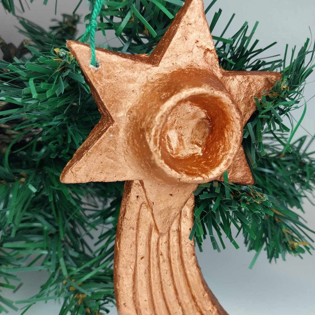 Glob de Craciun,Steluță pentru brad din papier-mâché  handmade, eco-friendly - crăciun - decorațiuni de crăciun de casă - globuri de crăciun - Artynos.ro