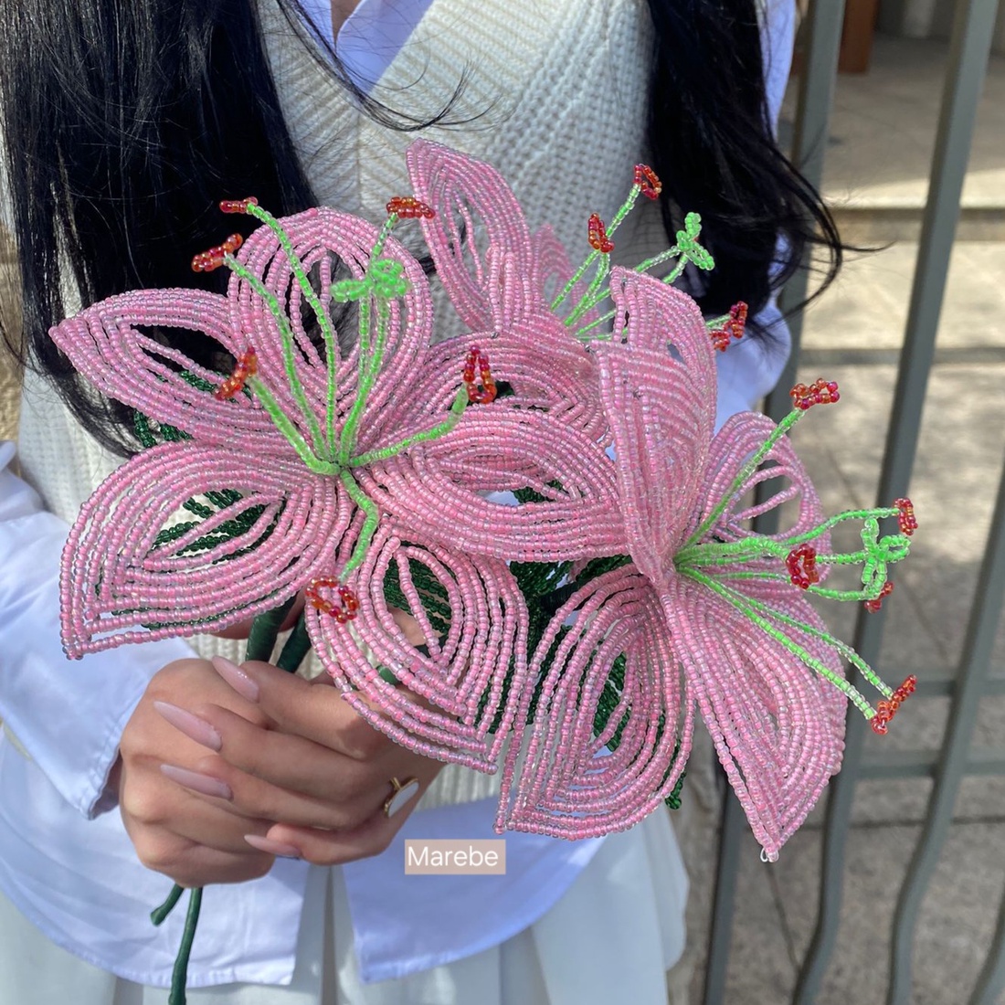 Crin decorativ realizat din mărgele - casă & stil de viață - decorațiuni de casă - accesorii florale - flori la fir - Artynos.ro