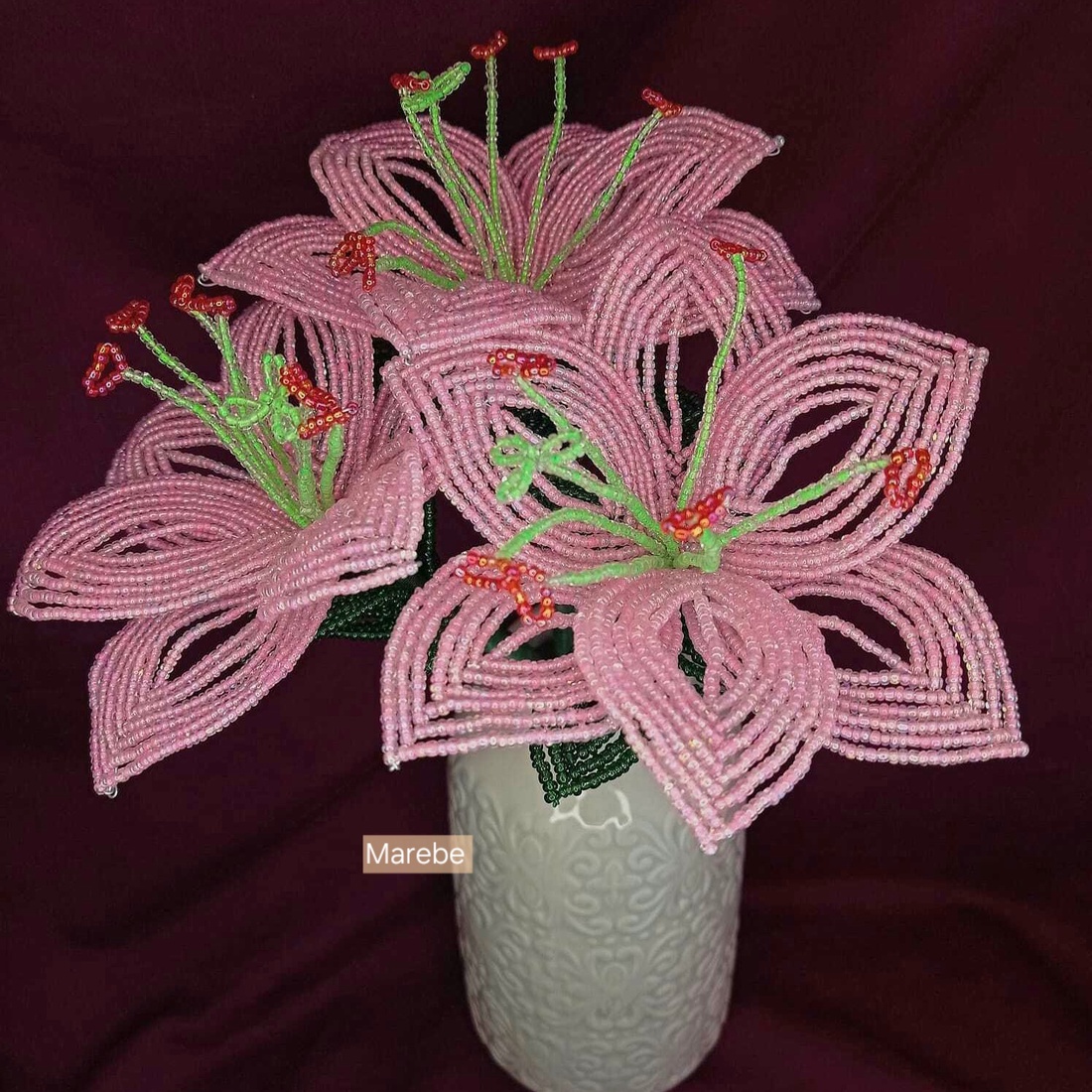 Crin decorativ realizat din mărgele - casă & stil de viață - decorațiuni de casă - accesorii florale - flori la fir - Artynos.ro