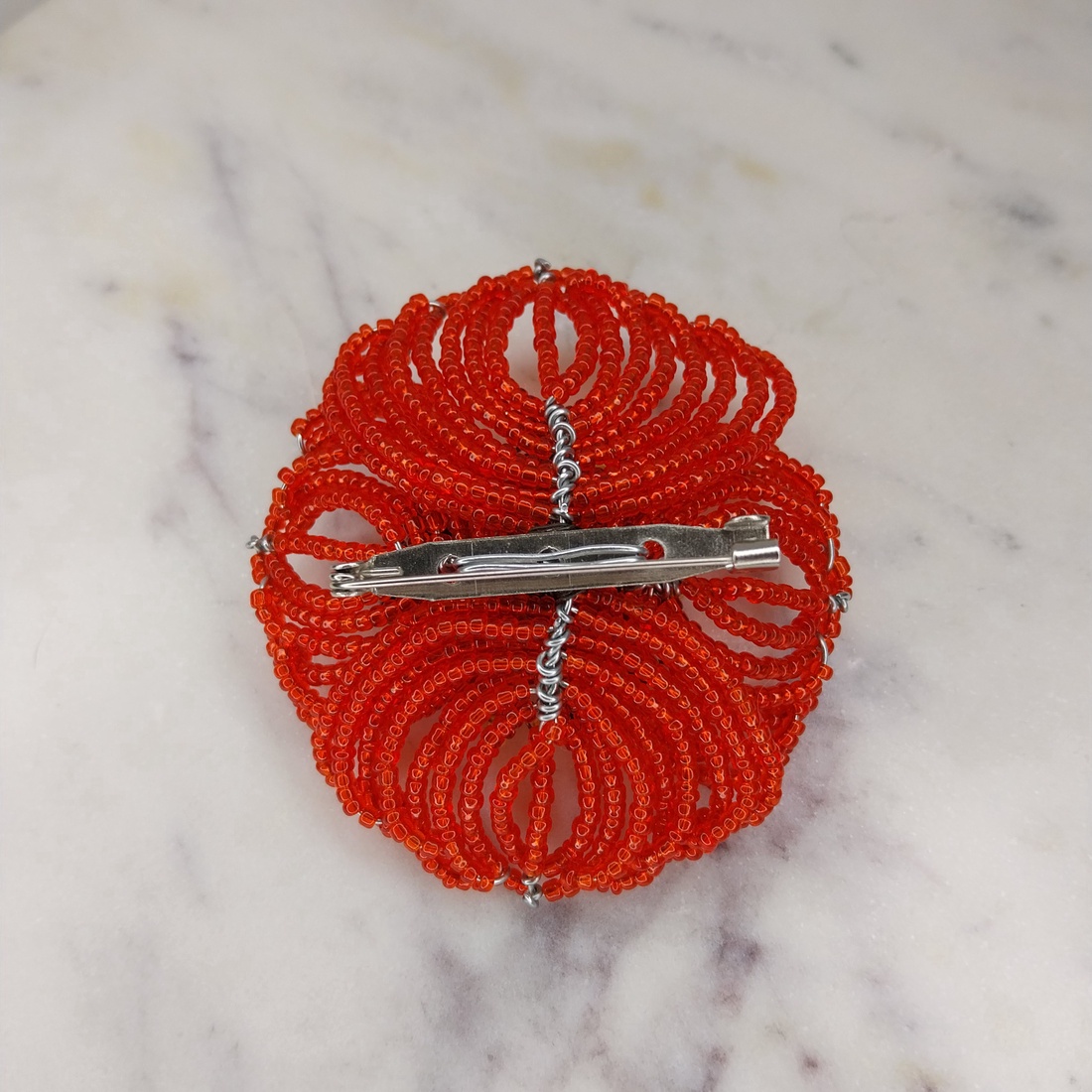 Mărțișor Broșă supradimensionată cu mac  - bijuterii - mărțișor - Artynos.ro