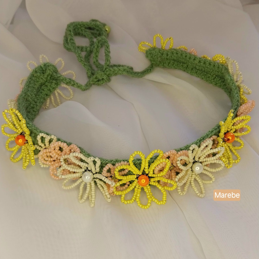 Coroniță premiere cu flori din mărgele  - îmbrăcăminte și modă - accesorii păr - bandă de păr și agrafe păr - Artynos.ro