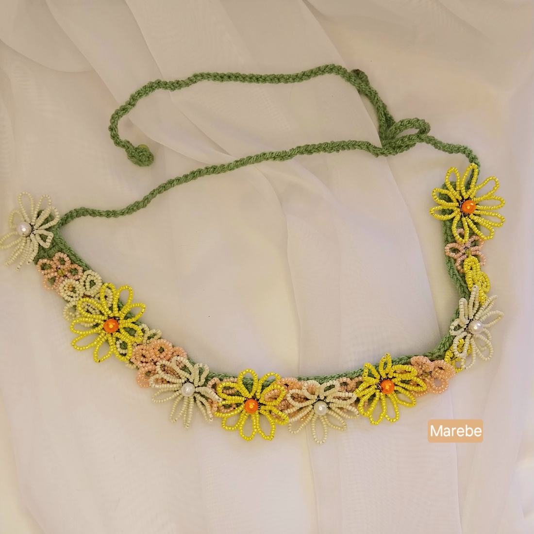 Coroniță premiere cu flori din mărgele  - îmbrăcăminte și modă - accesorii păr - bandă de păr și agrafe păr - Artynos.ro