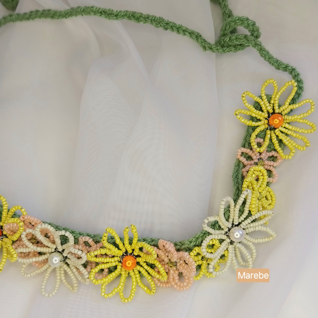 Coroniță premiere cu flori din mărgele  - îmbrăcăminte și modă - accesorii păr - bandă de păr și agrafe păr - Artynos.ro