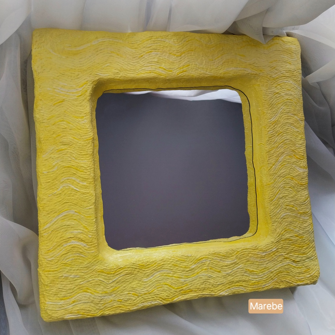 Oglindă Decorativă Texturata din Papier Mâch� � Artă Sustenabilă din Papier Mâché  - casă & stil de viață - decorațiuni de casă - oglinzi - Artynos.ro