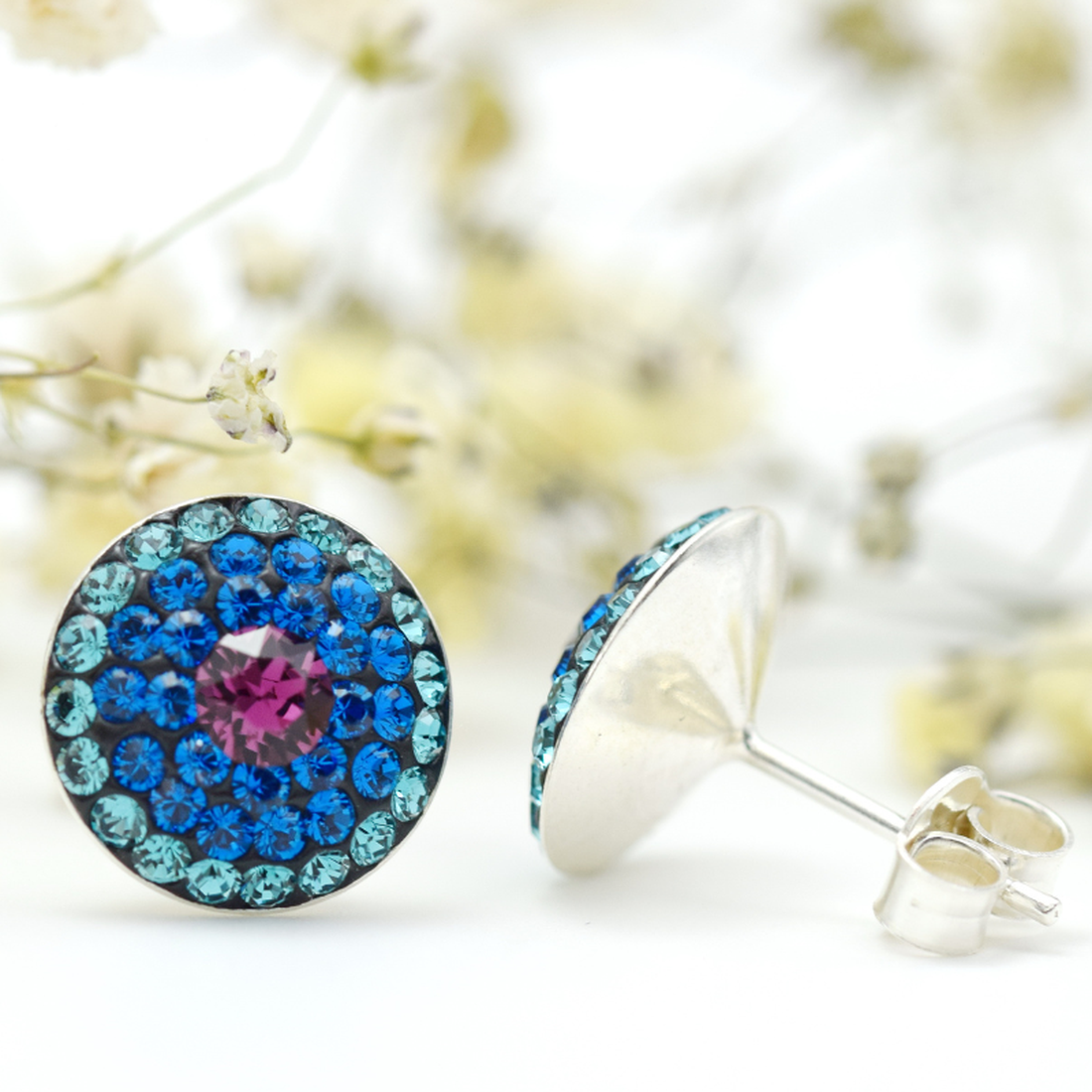 Cercei handmade cu surub Big Chaton Ball � Argint 925 - bijuterii - cercei - cercei din argint - Artynos.ro