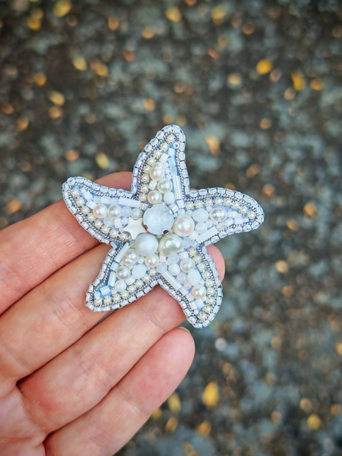 Broșă stea de mare  - bijuterii - broșe - Artynos.ro