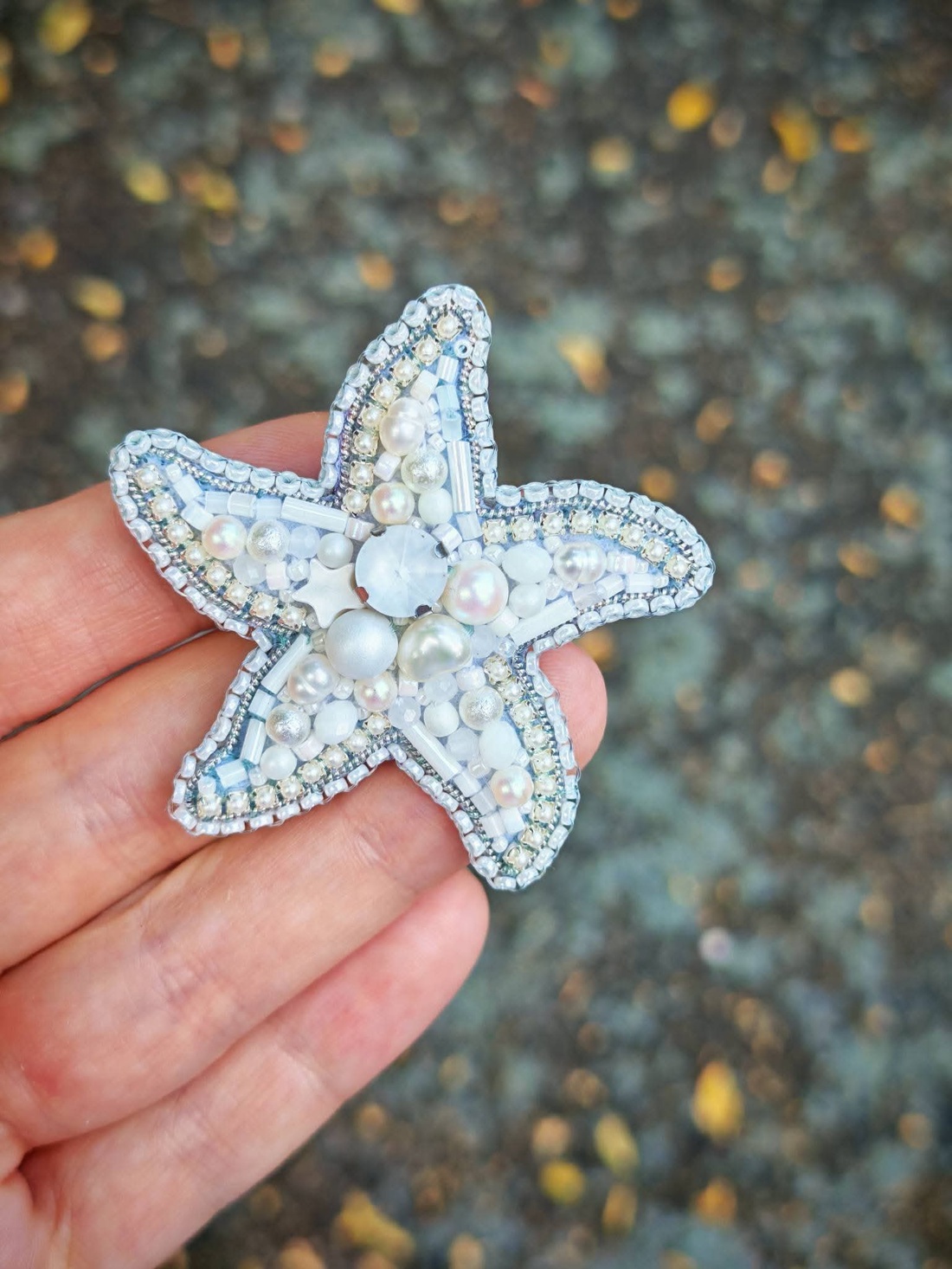 Broșă stea de mare  - bijuterii - broșe - Artynos.ro
