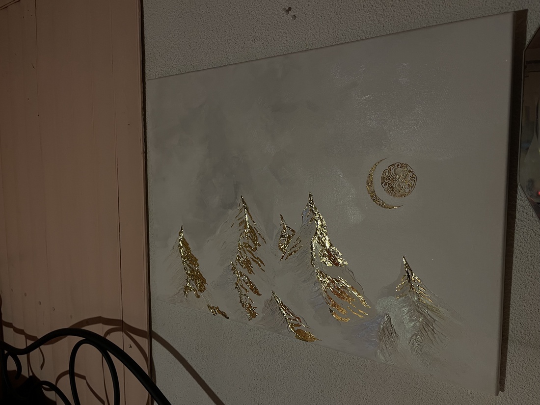 Golden coldness - arte vizuale și accesorii  - picturi - pictură acrilică - Artynos.ro