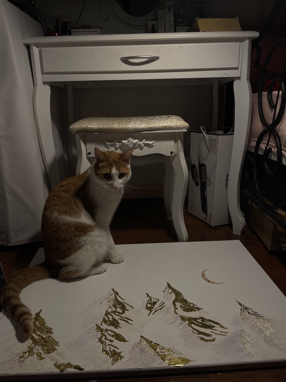 Golden coldness - arte vizuale și accesorii  - picturi - pictură acrilică - Artynos.ro