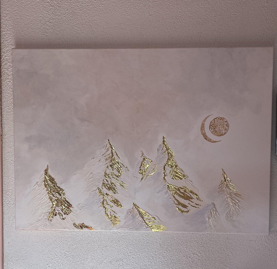 Golden coldness - arte vizuale și accesorii  - picturi - pictură acrilică - Artynos.ro