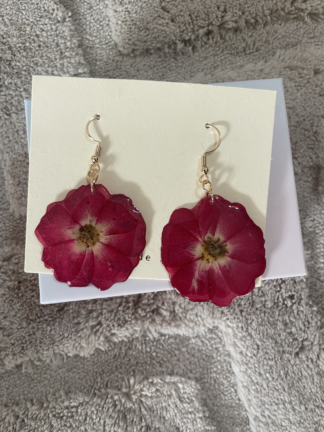Cercei flori naturale  - accesorii nuntă - bijuterii mireasă - cercei mireasă - Artynos.ro