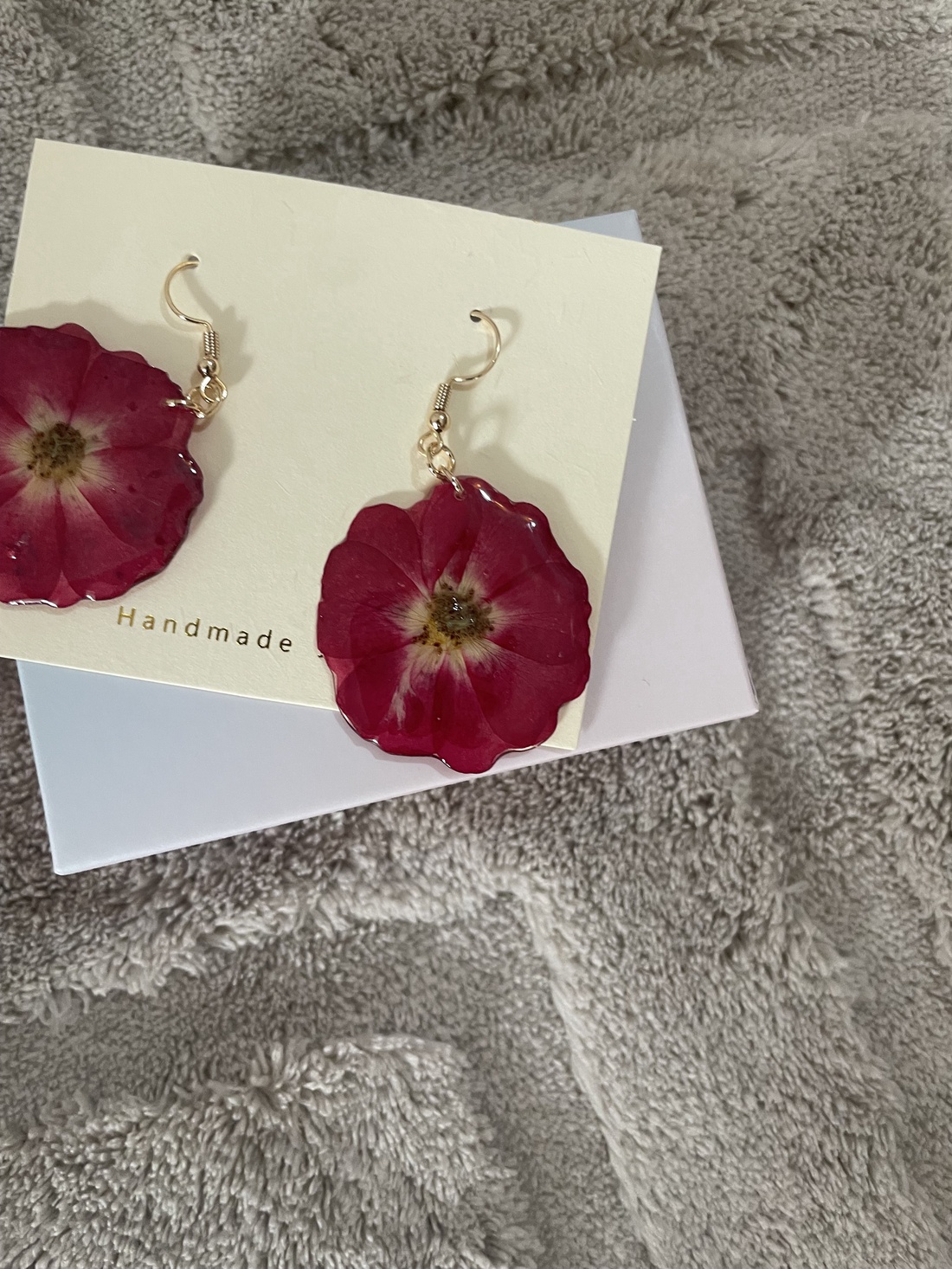 Cercei flori naturale  - accesorii nuntă - bijuterii mireasă - cercei mireasă - Artynos.ro